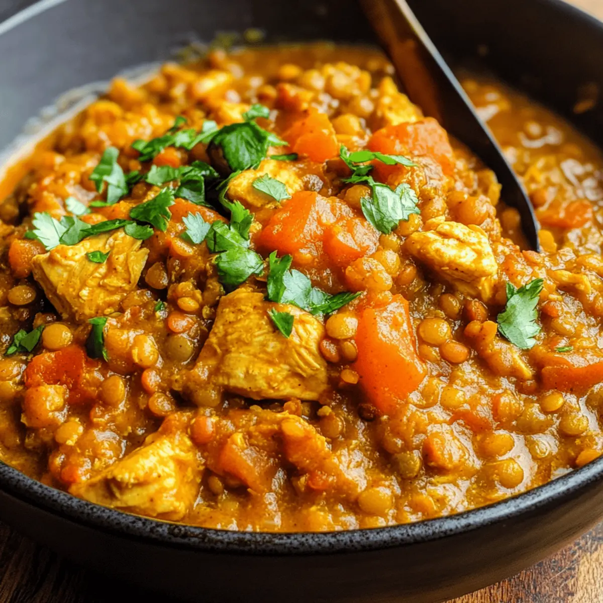 Easy Healthy One-Pot Chicken Lentil Curry Bursting with Flavor