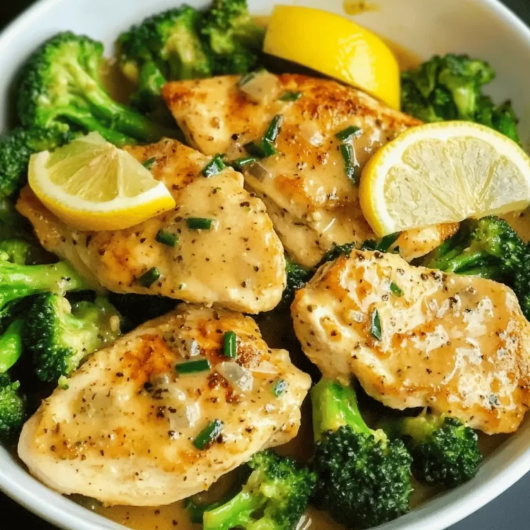 Lemon Butter Chicken with Broccoli