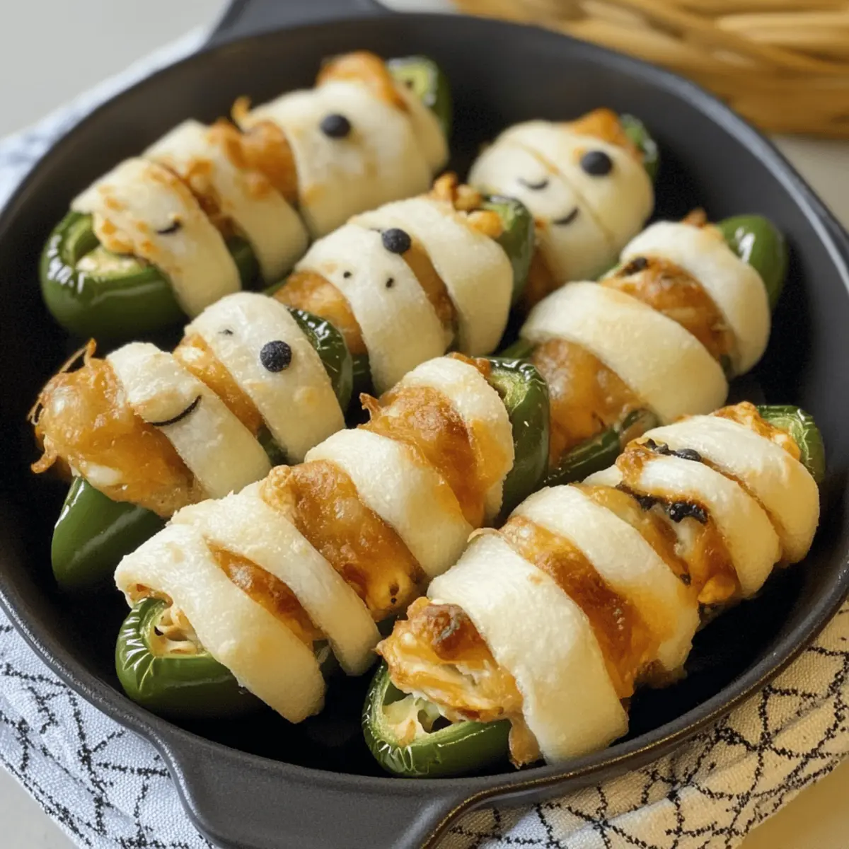 Easy Mummy Jalapeño Poppers Recipe for Spooky, Crispy Bites