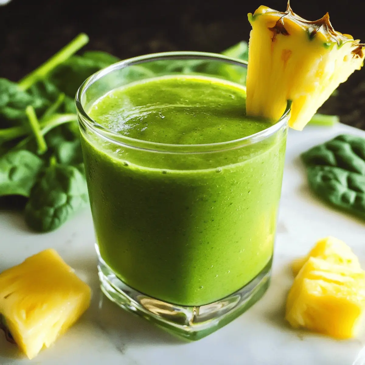 Easy Pineapple Spinach Green Smoothie for a Refreshing Boost