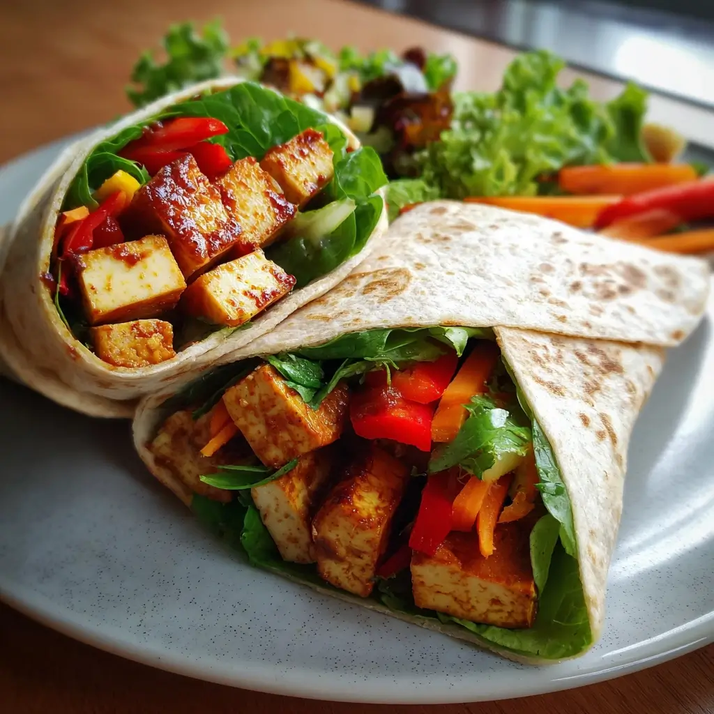 Spicy Tofu and Veggie Wrap