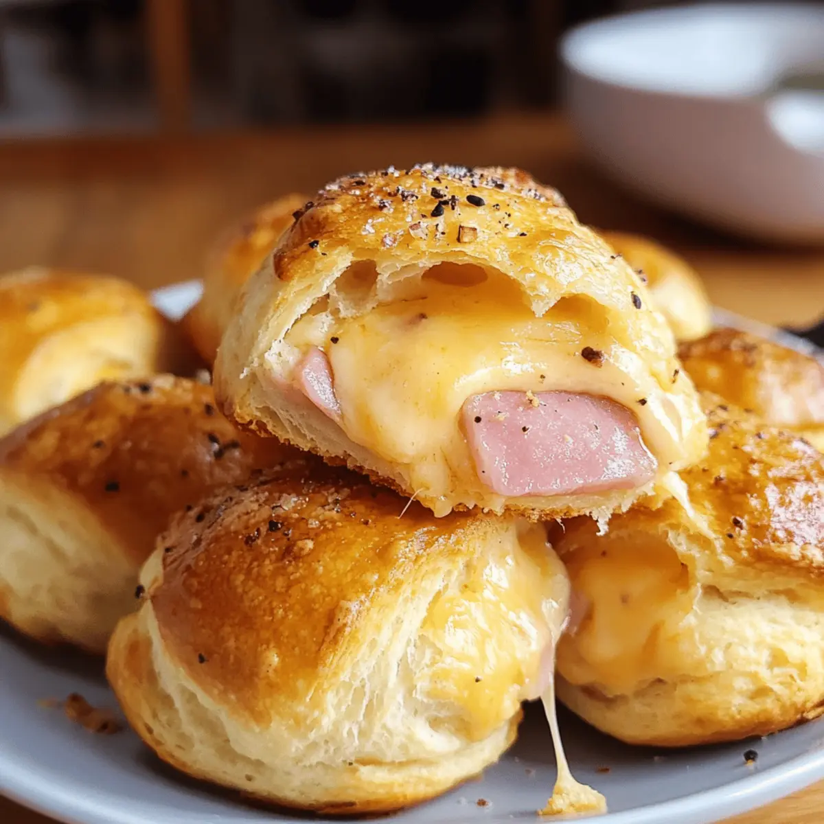 Ham & Cheese Biscuit Bombs