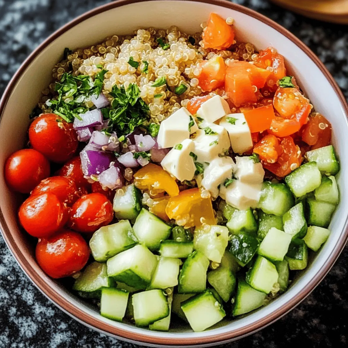 Mediterranean Vegetarian Quinoa Bowl