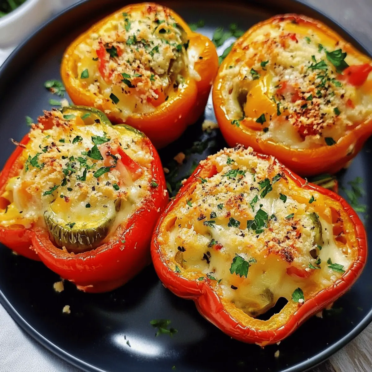 Vegetable Cheese Stuffed Peppers