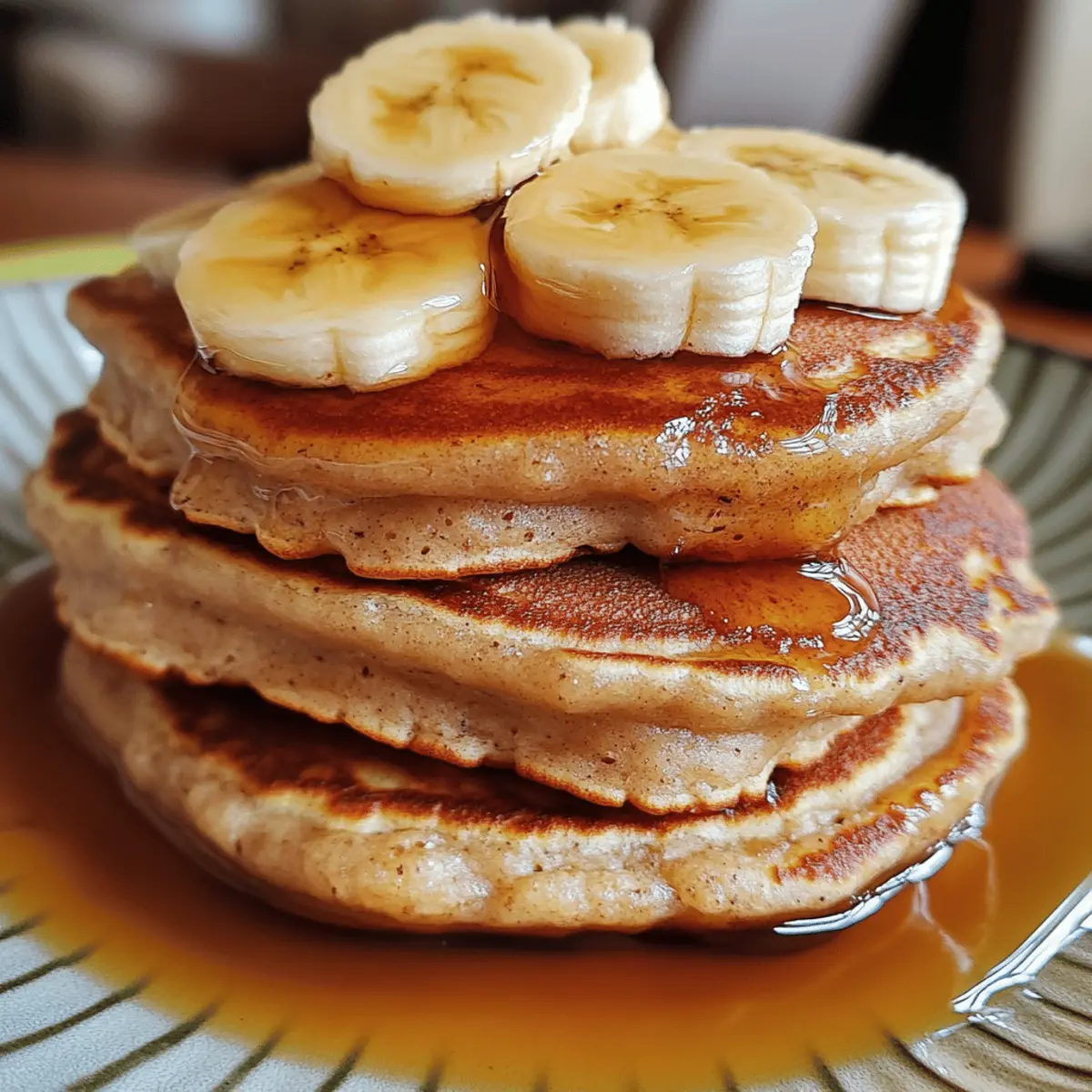 Fluffy Banana Oat Pancakes
