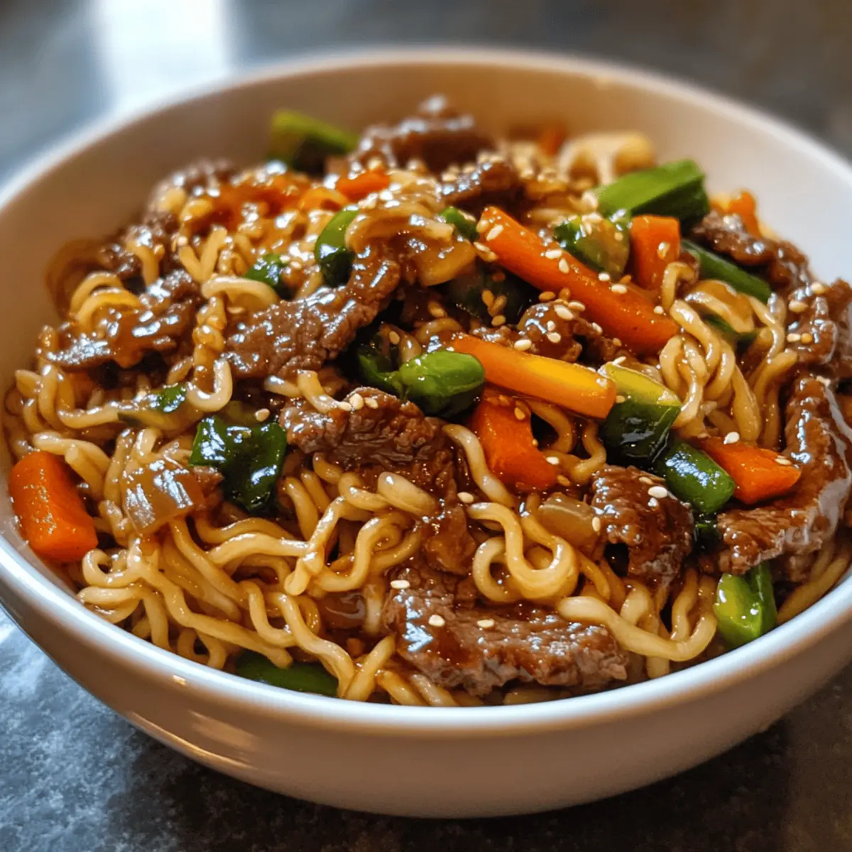 Teriyaki Beef Veggie Noodles