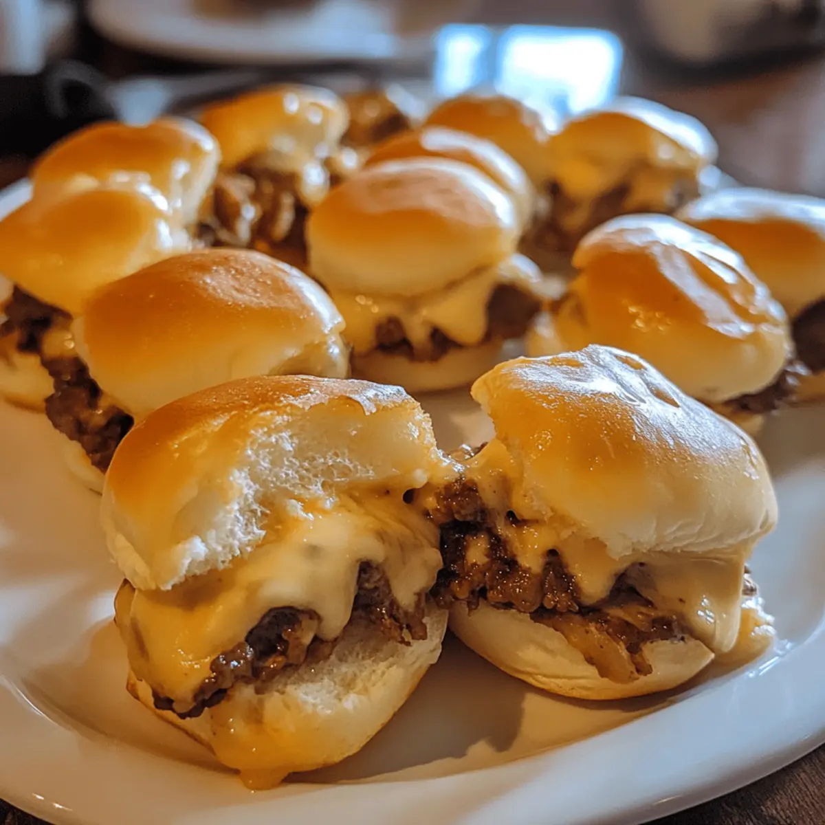Cheesy Mini Beef Sliders