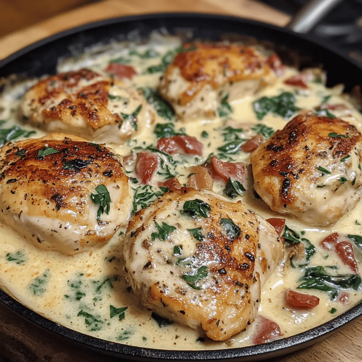 Creamy Tuscan Chicken Skillet