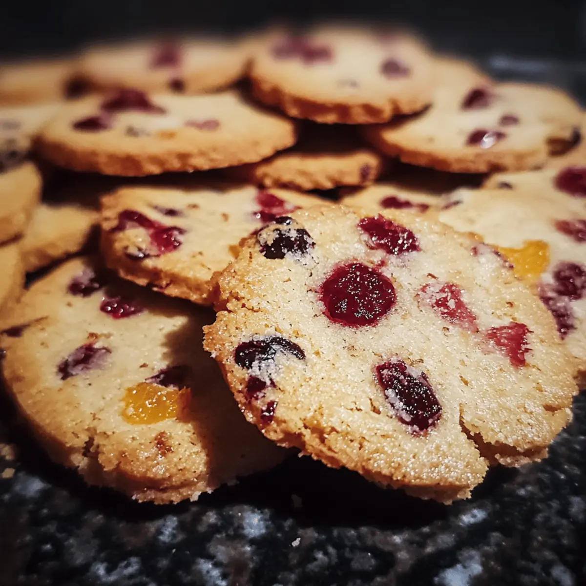 Cranberry Orange Shortbread Cookies