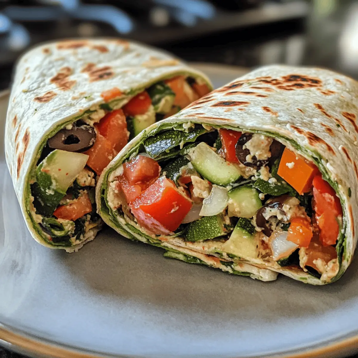 Mediterranean Veggie Wraps