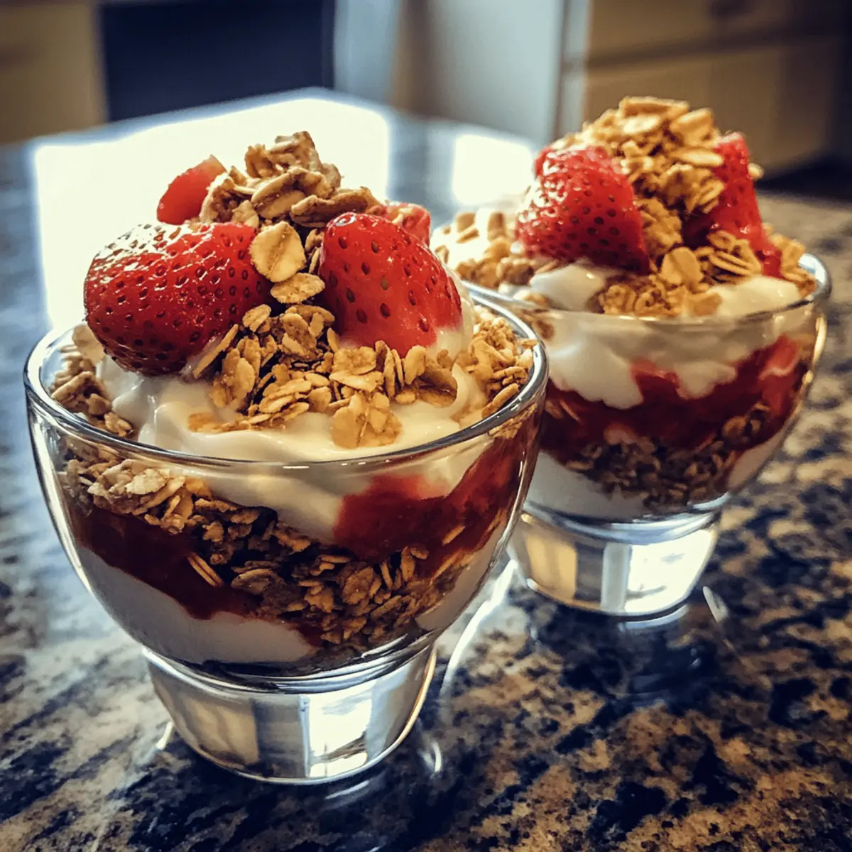 Strawberry Yogurt Parfait Cups