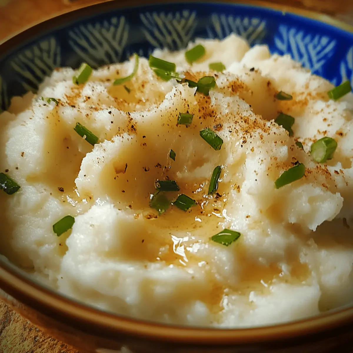Garlic Butter Mashed Cauliflower