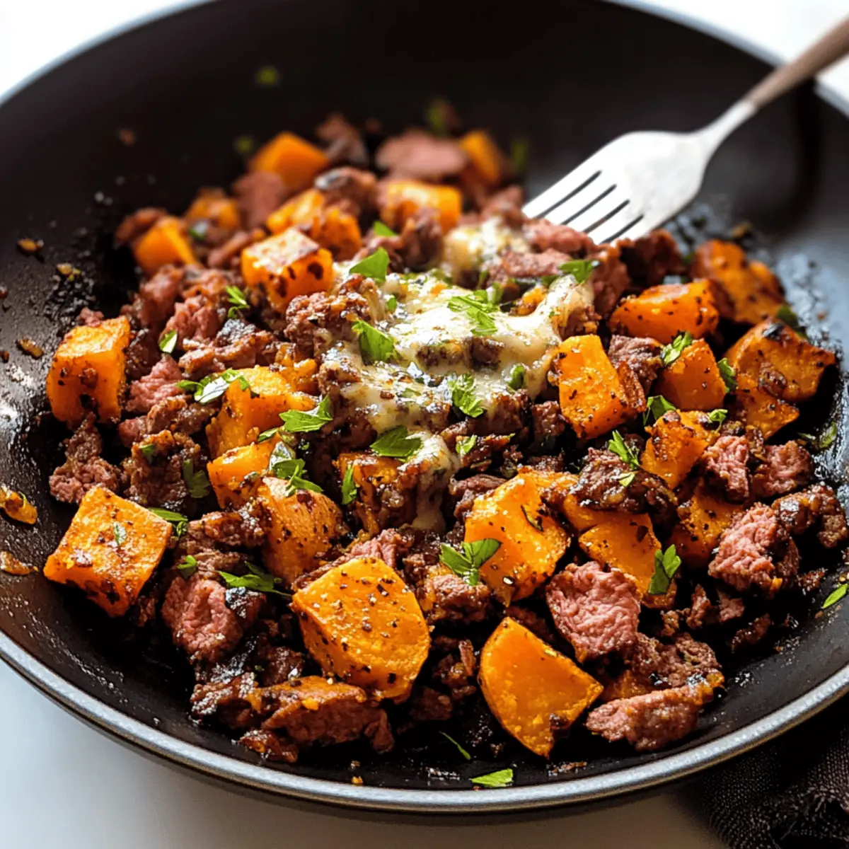Beef and Sweet Potato Hash