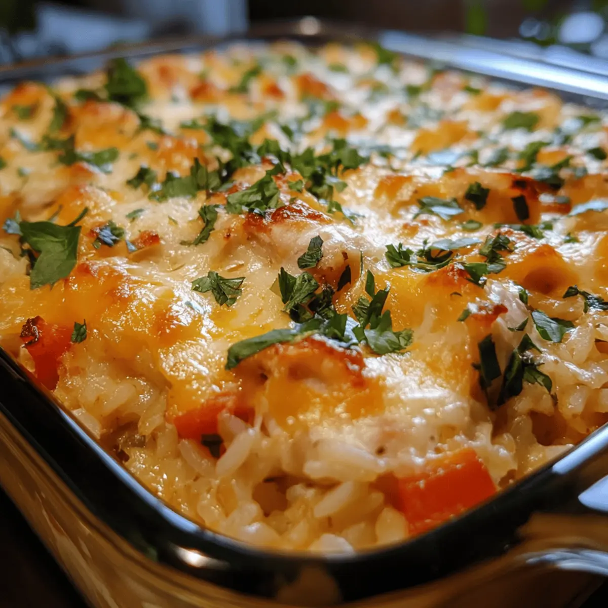 Cheesy Chicken and Rice Bake
