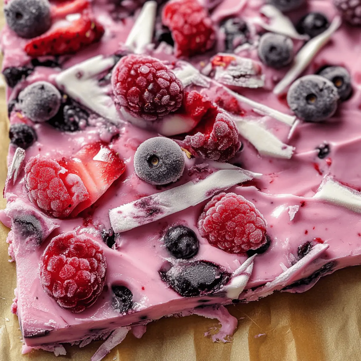 Frozen Yogurt Berry Bark