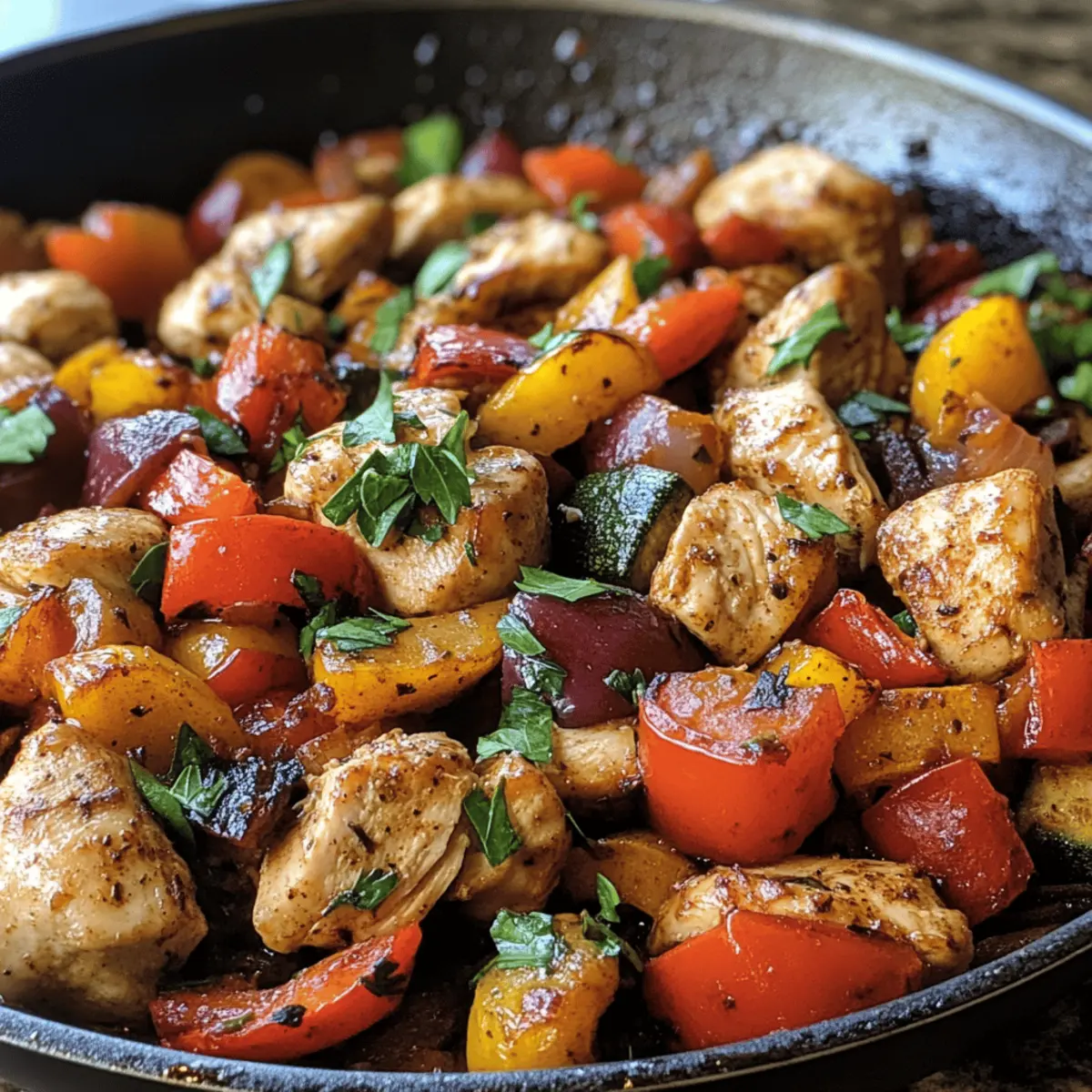 10-Minute Chicken Veggie Skillet – Easy, Flavor-Packed Dinner Fix