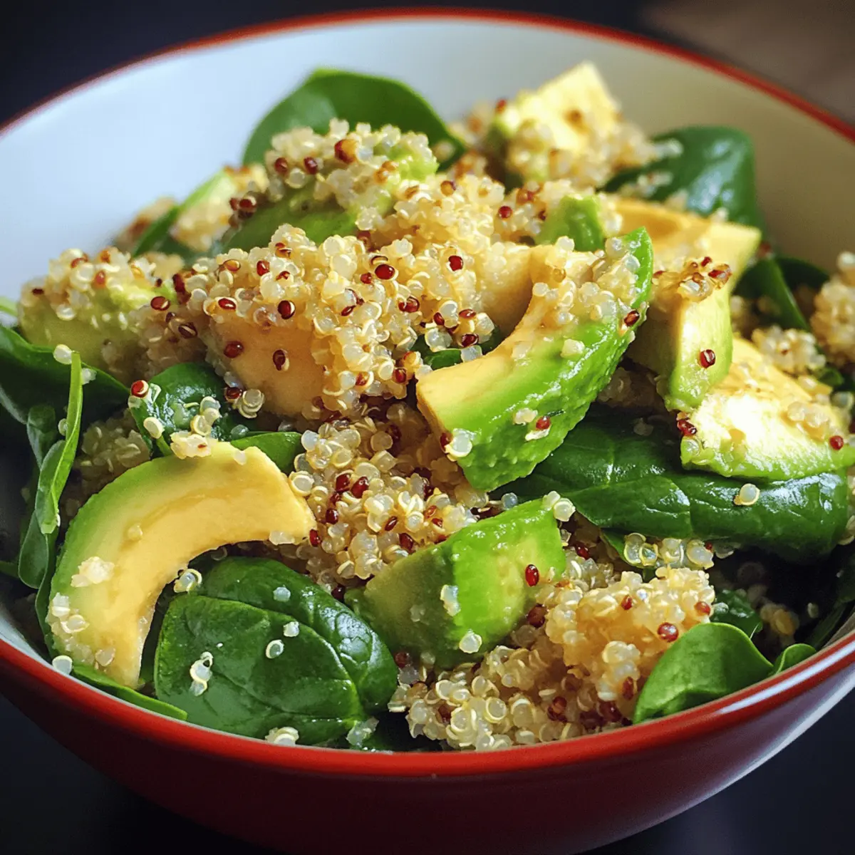 Easy Spinach Avocado Quinoa Salad Packed with Fresh Flavor