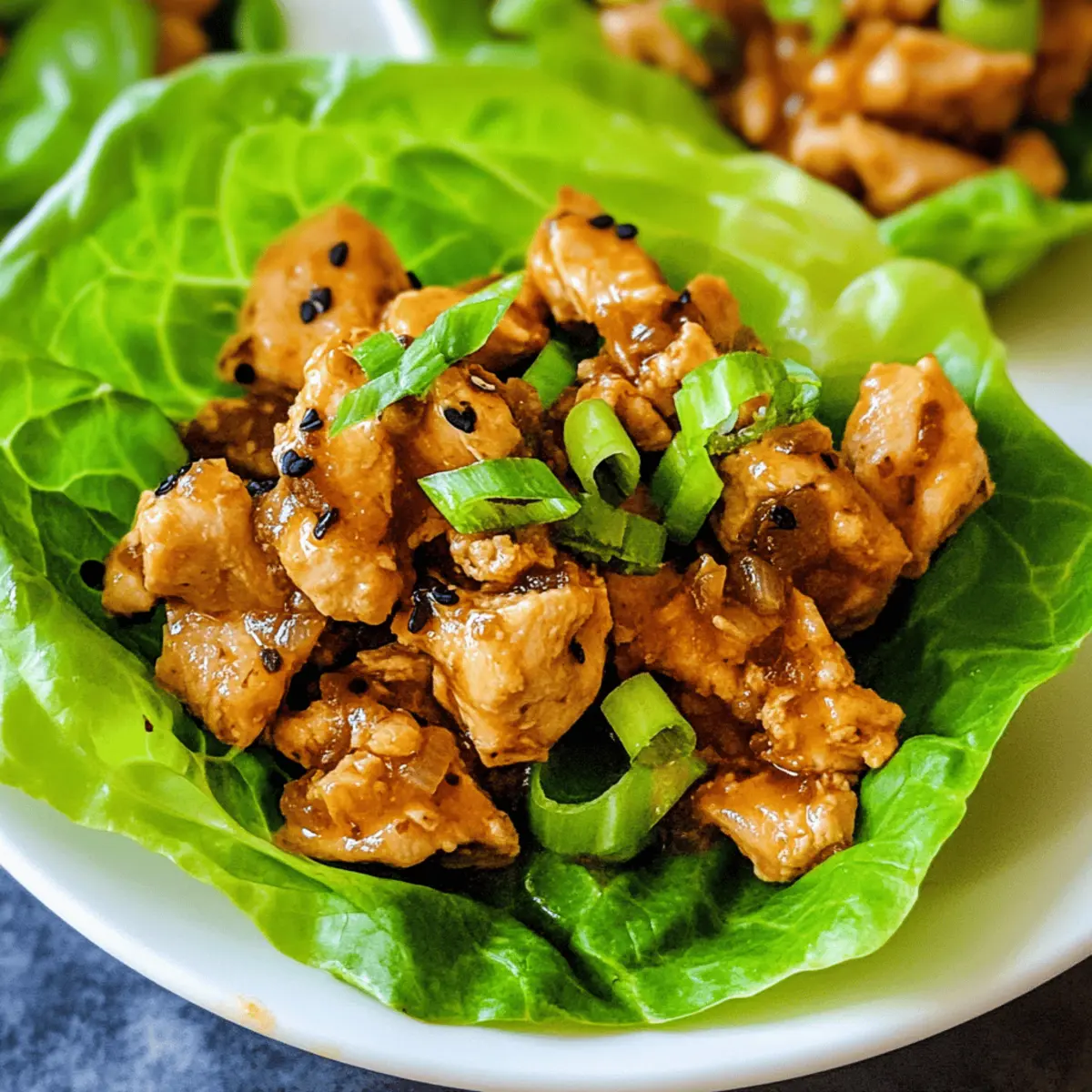 Light Chicken Lettuce Wraps