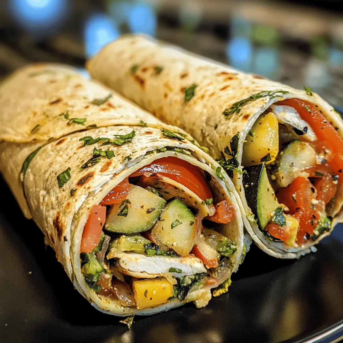Mediterranean Veggie Wraps