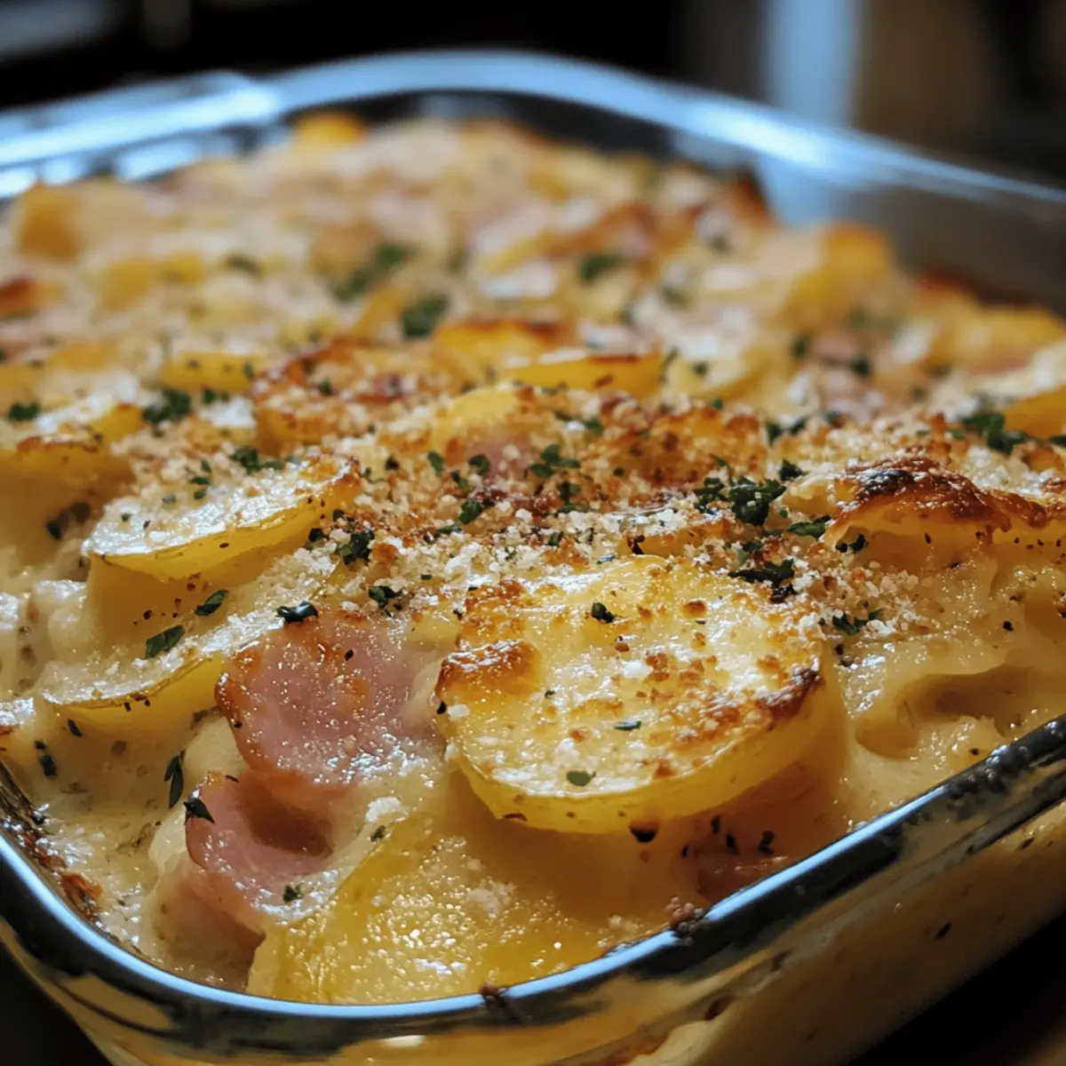 Easy Cheesy Ham Scalloped Potatoes That Melt in Your Mouth