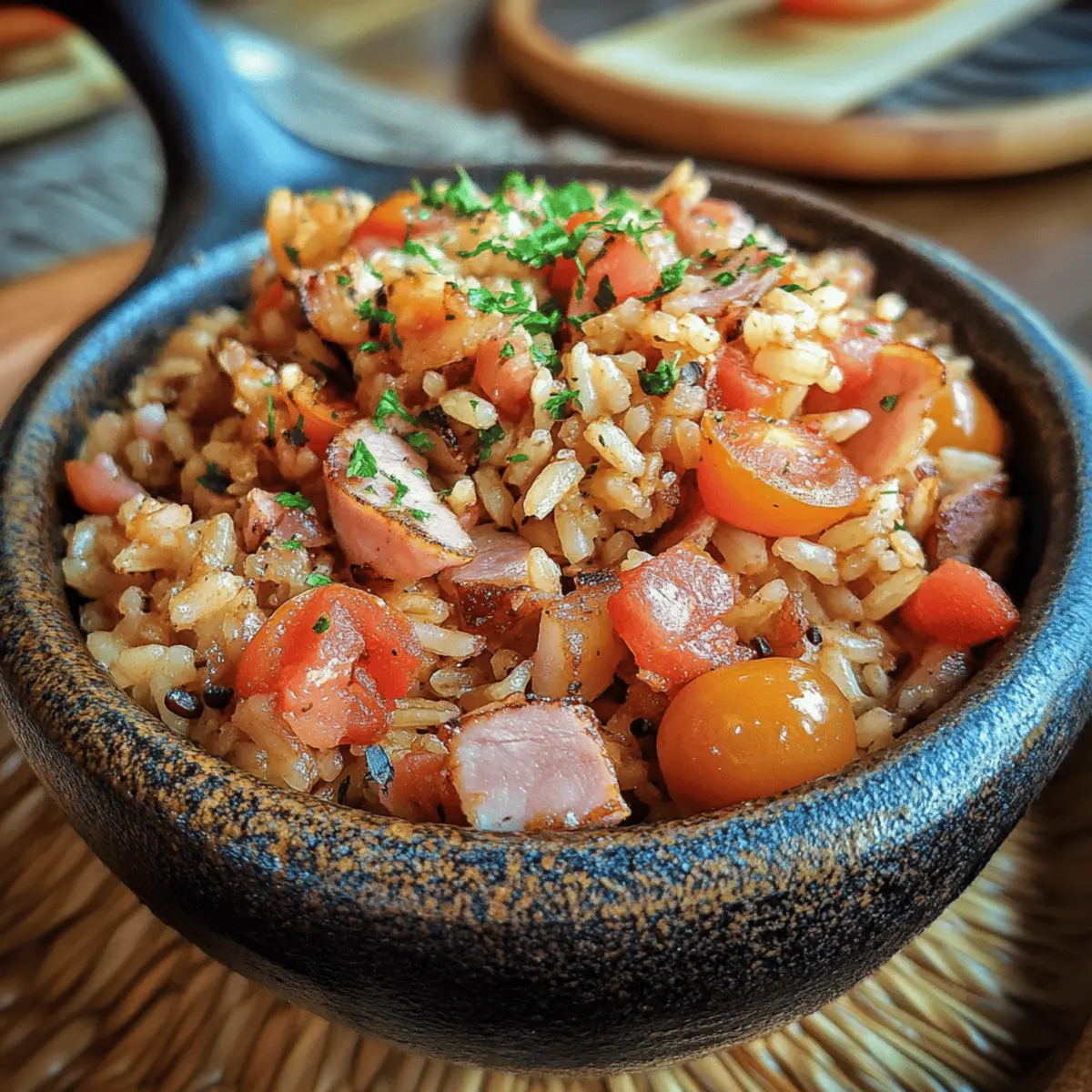 Easy Tomato Ham Brown Rice Pot That Warms Your Soul