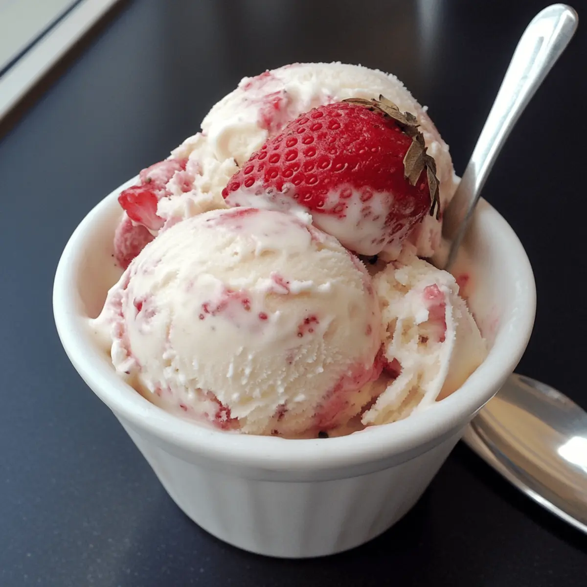 Vanilla Strawberry Ice Cream