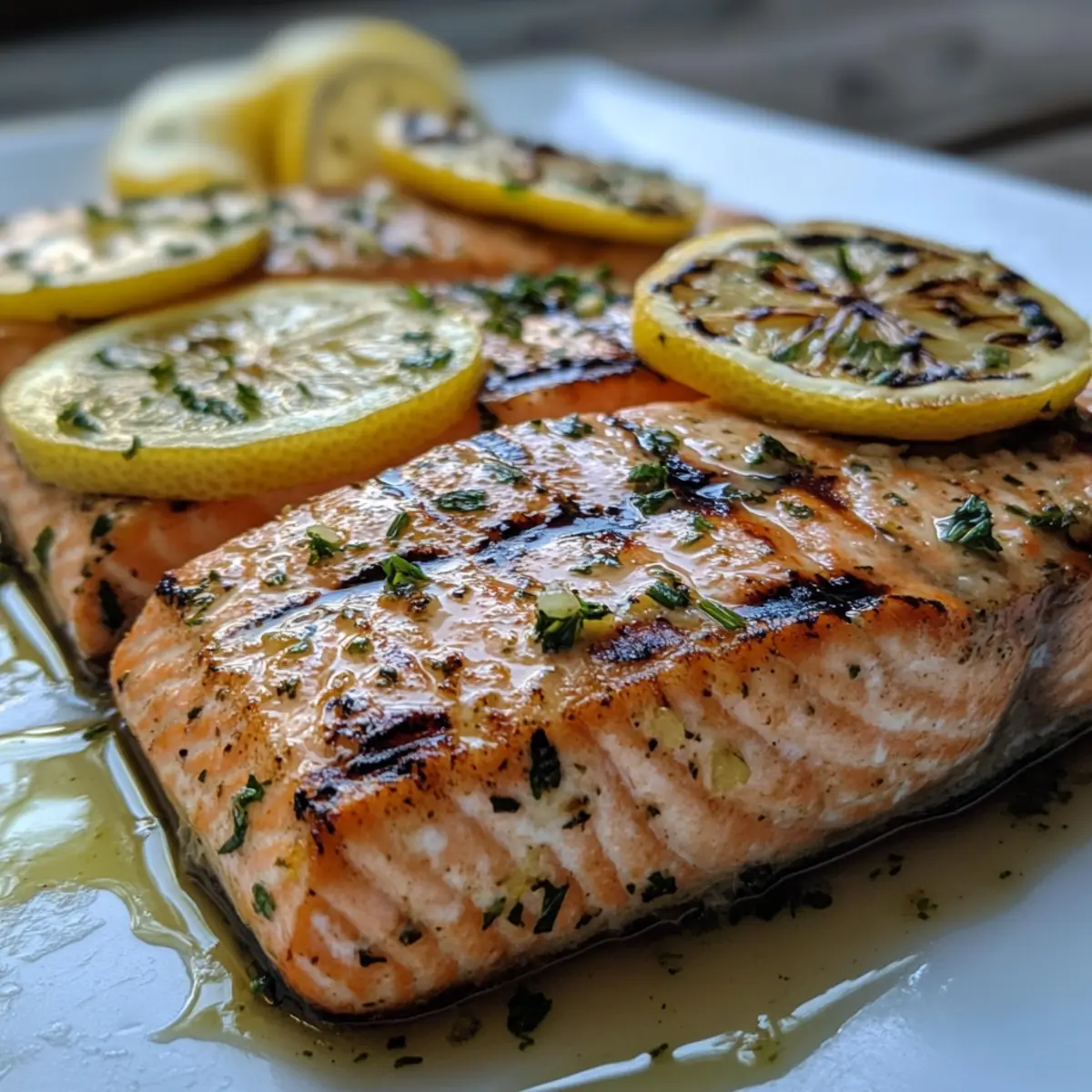 Grilled Lemon Herb Salmon