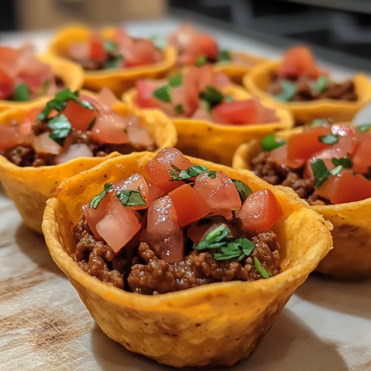 Mini Beef Taco Cups