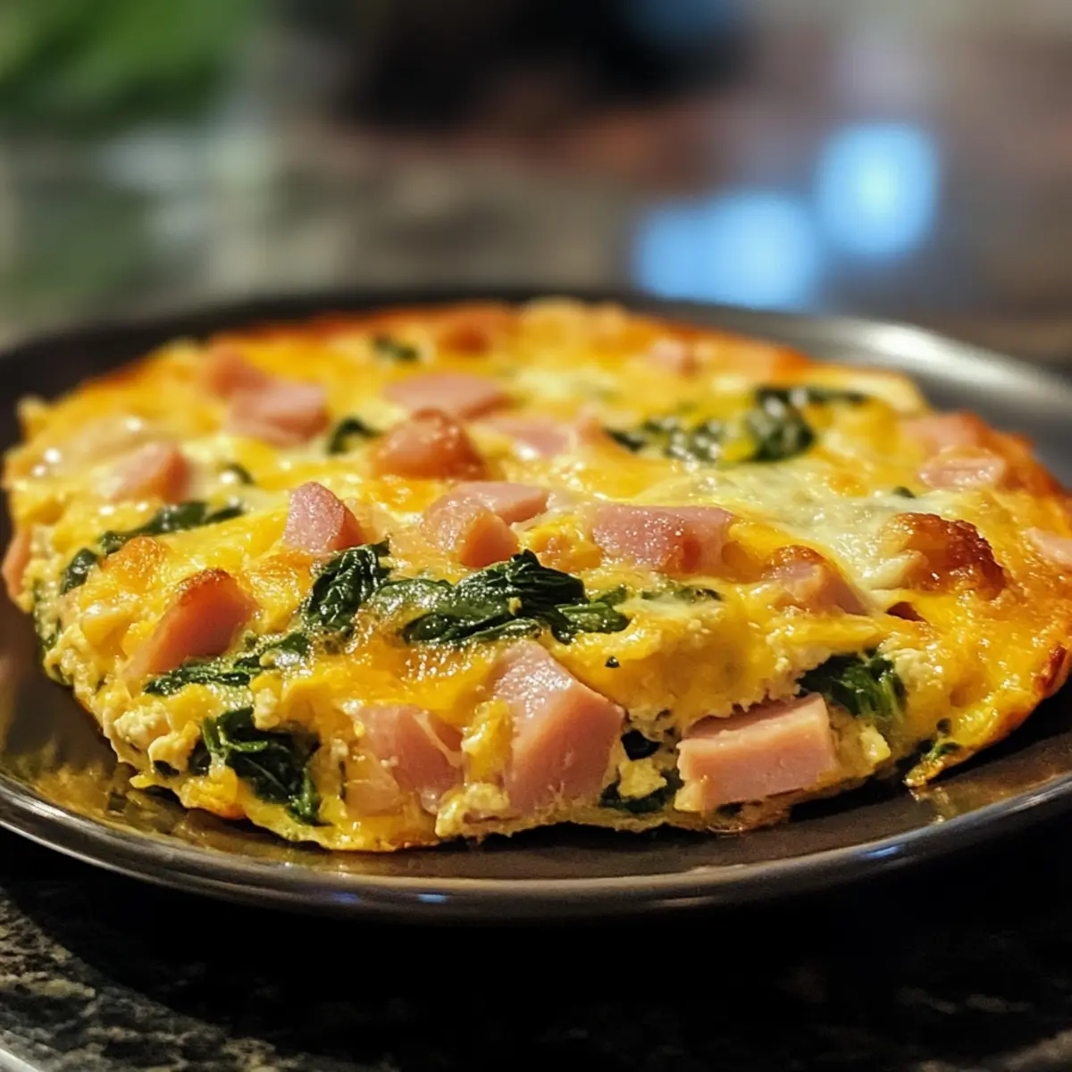Holiday Ham and Spinach Frittata