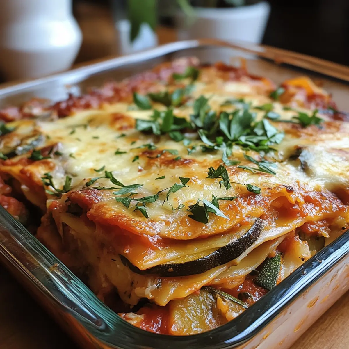 Healthy Vegetable Lasagna Bake