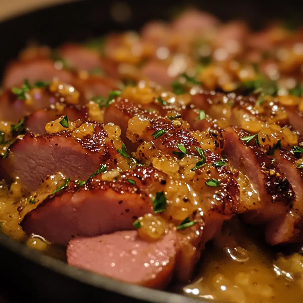 Ham Honey Mustard Skillet