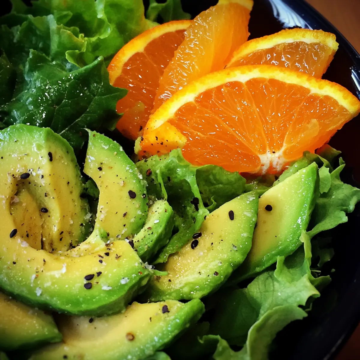 Easy Fresh Orange Avocado Green Salad with a Zesty Twist