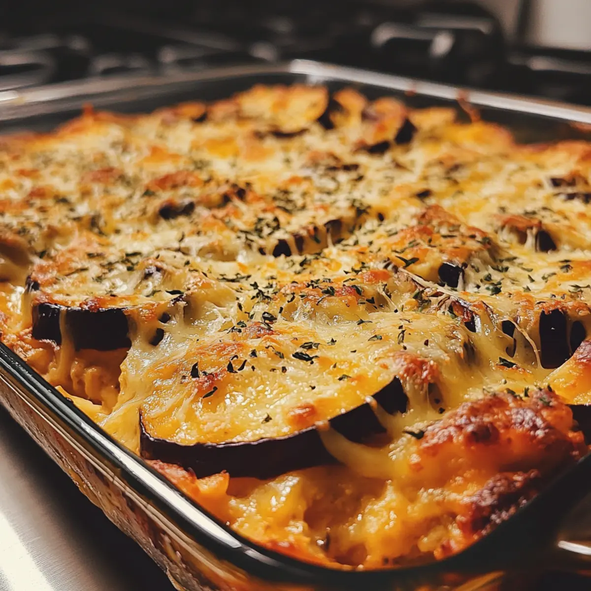 Baked Eggplant Cheese Casserole