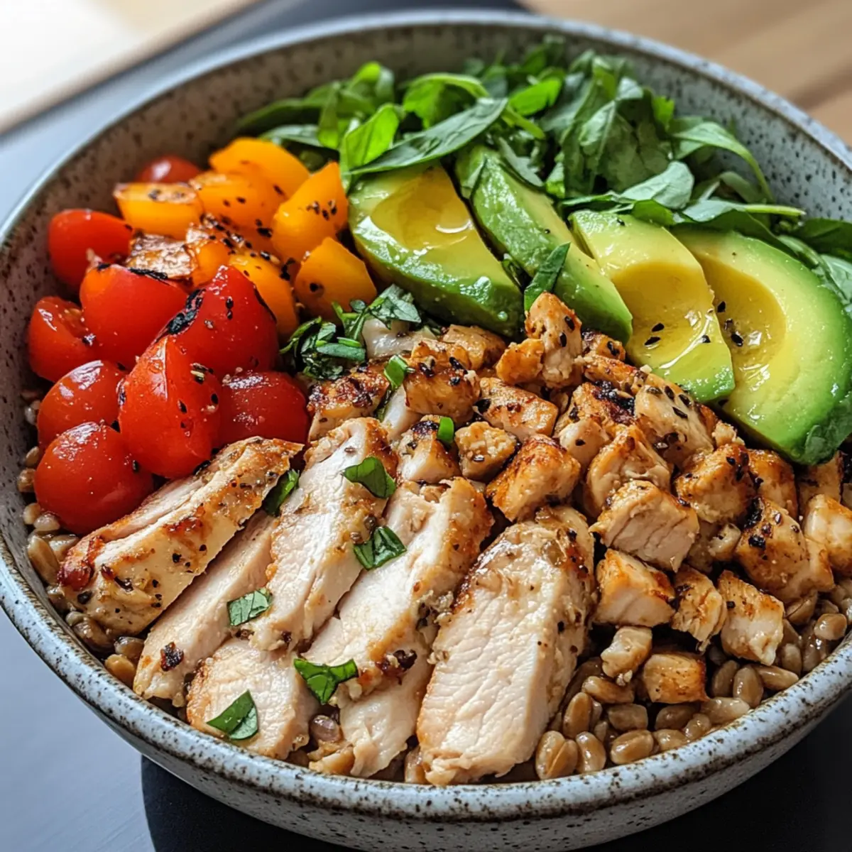 Healthy Chicken Farro Bowls