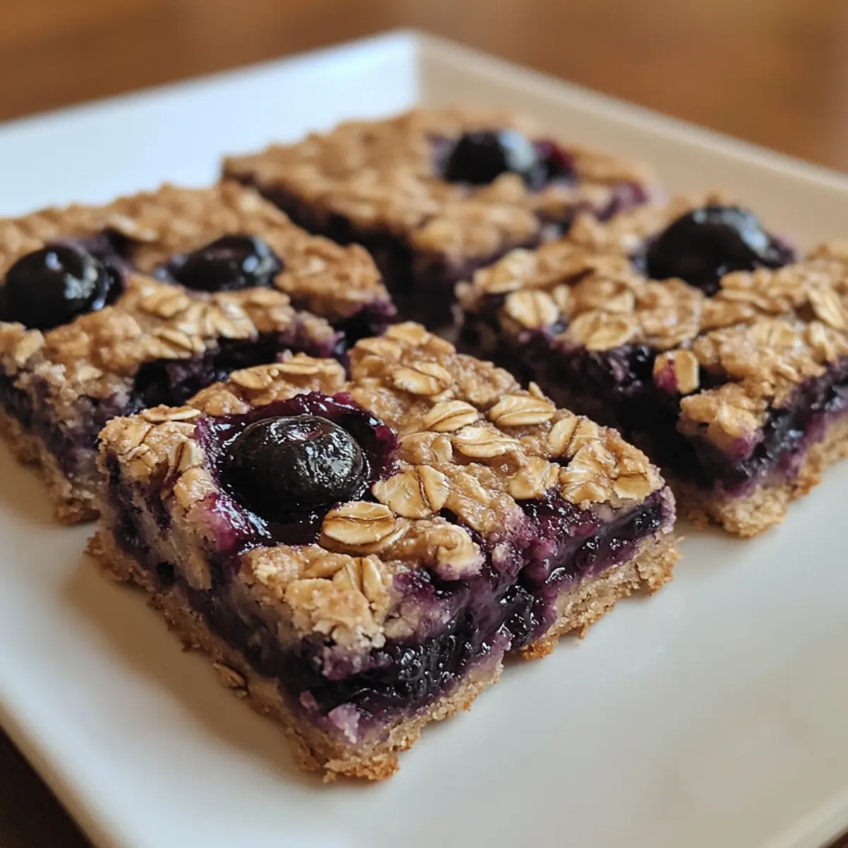 Blueberry Baked Oat Squares