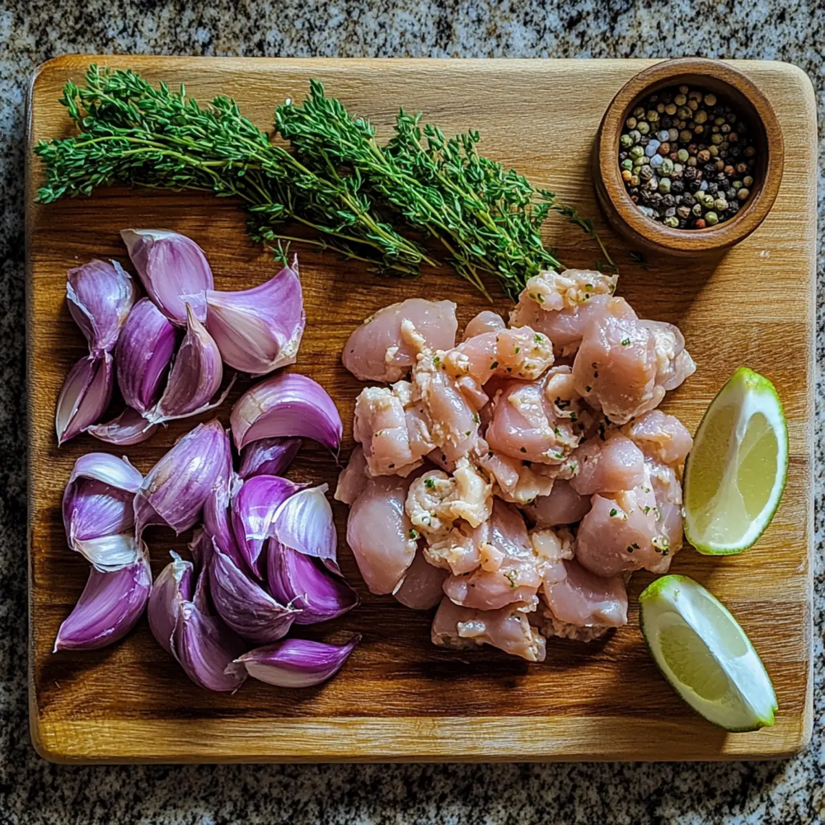Healthy Garlic Chicken Prep