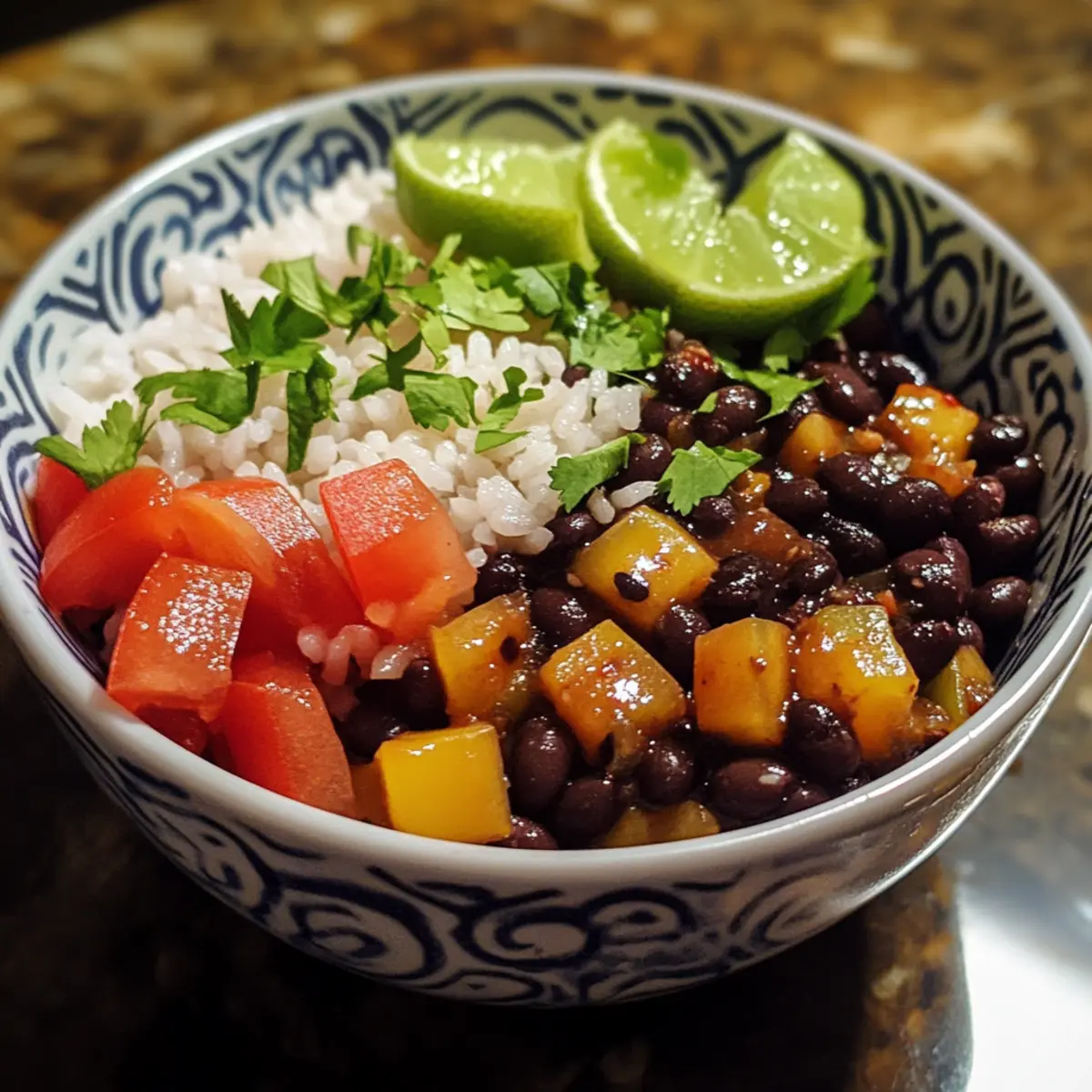 Simple Black Bean Rice Bowl