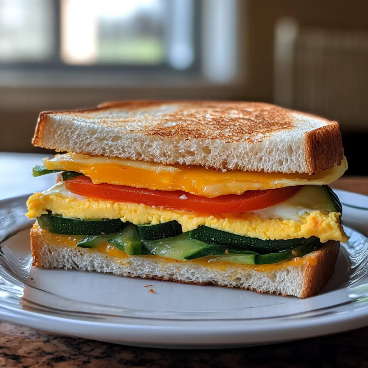 Veggie Cheese Egg Sandwich