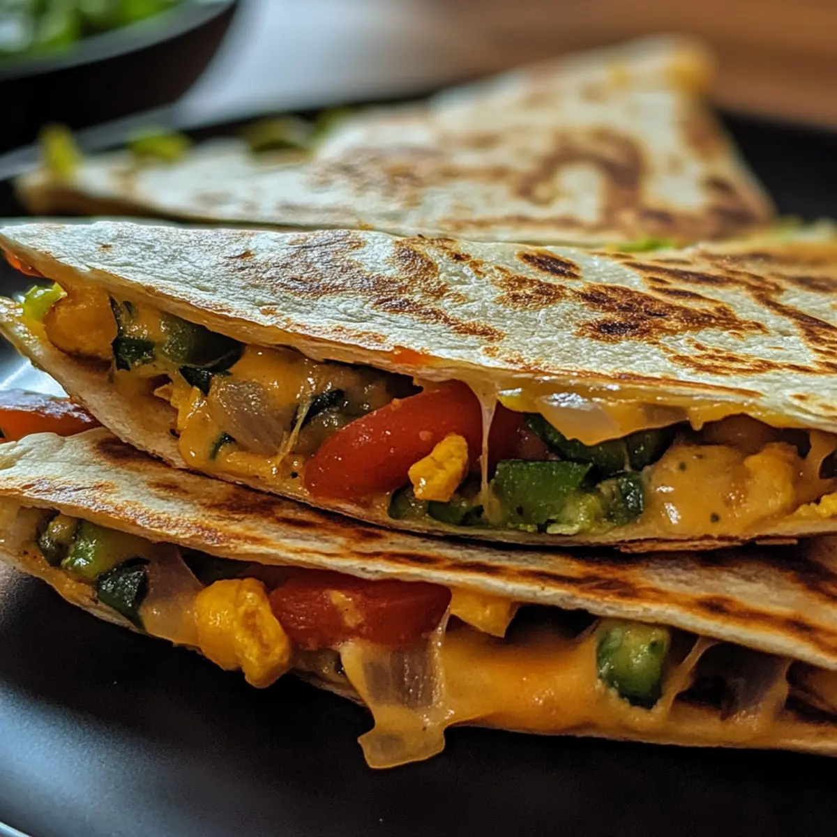 Veggie Cheese Breakfast Quesadilla
