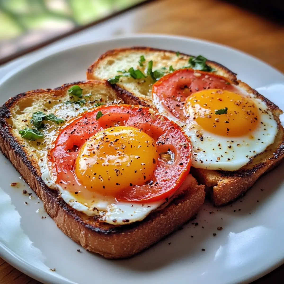 Egg Tomato Breakfast Toast