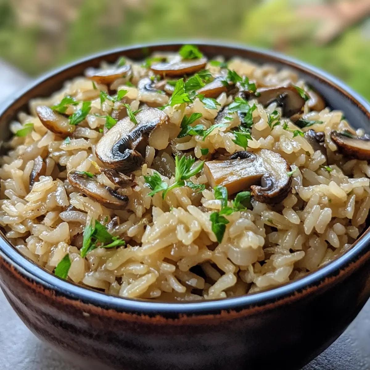 Creamy Mushroom Rice Healthy