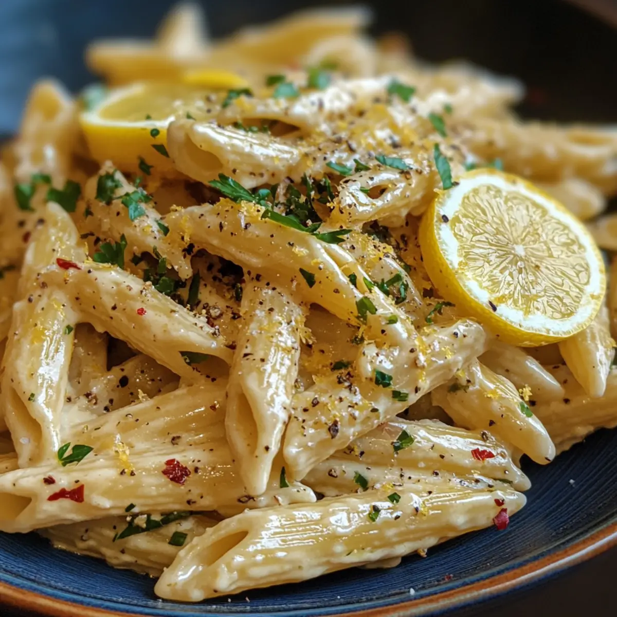 Zesty Lemon Tahini Pasta