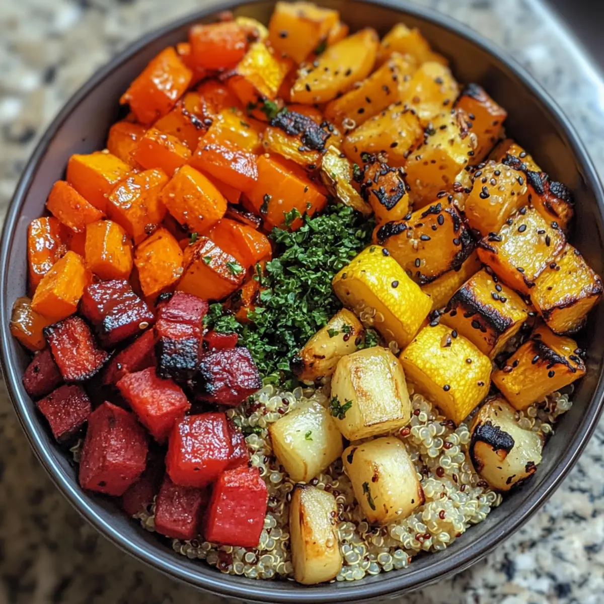 Easy Roasted Vegetable Quinoa Bowl Packed with Bold Flavors