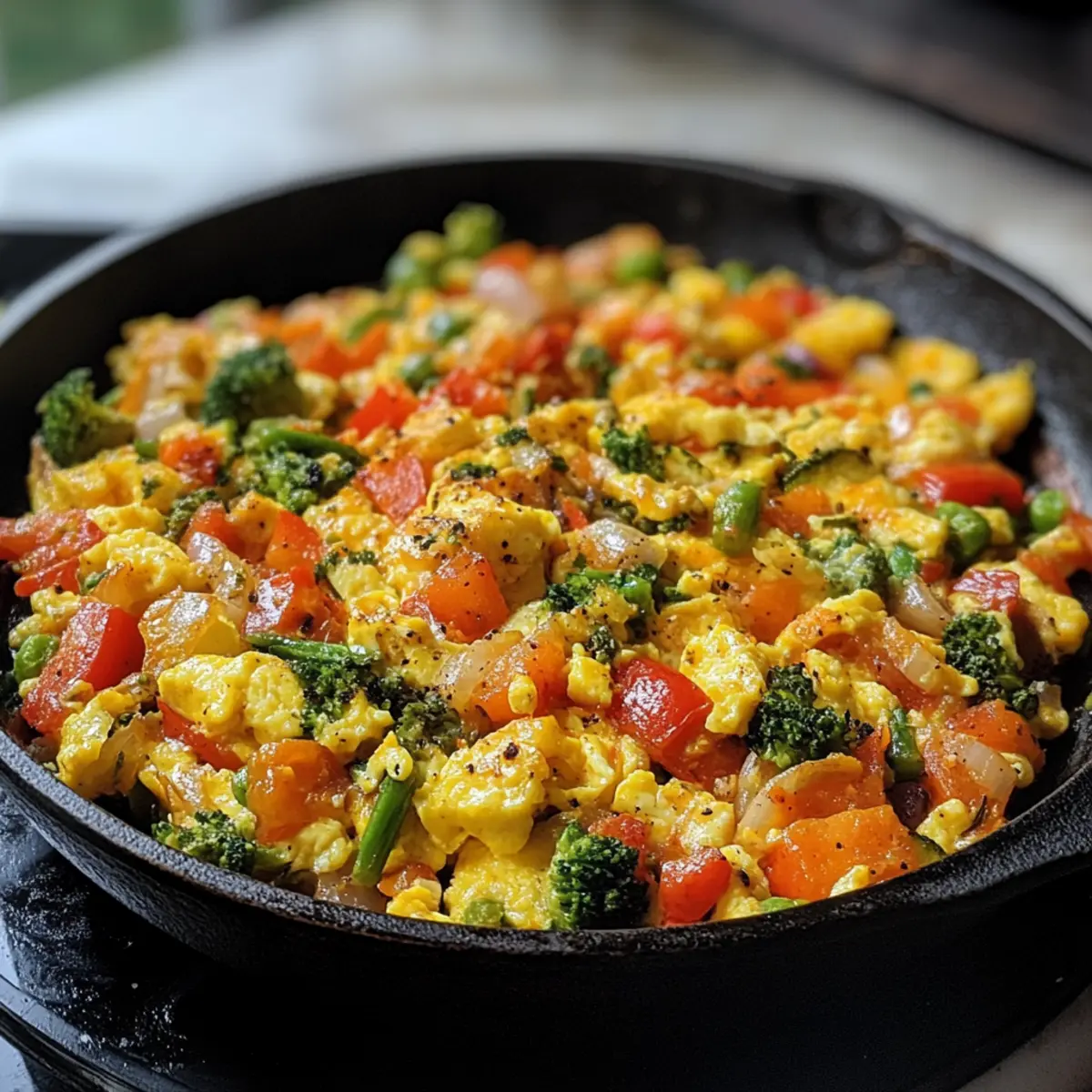Easy Cheddar Veggie Egg Scramble That Brightens Your Morning