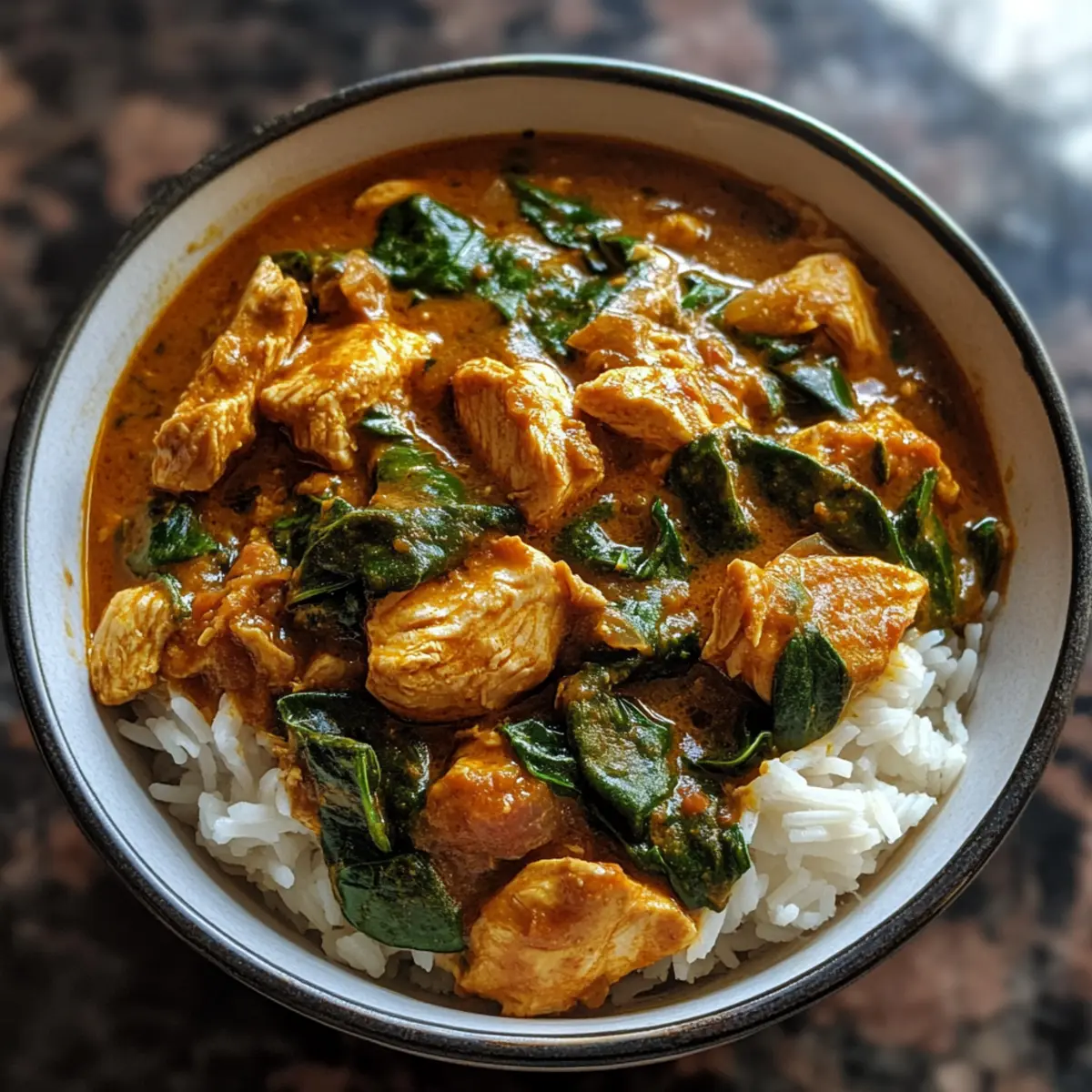 Quick Chicken Spinach Curry Recipe