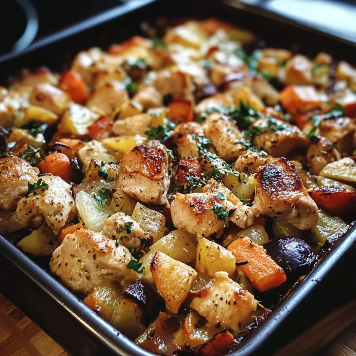 One Pan Chicken Veggie Bake