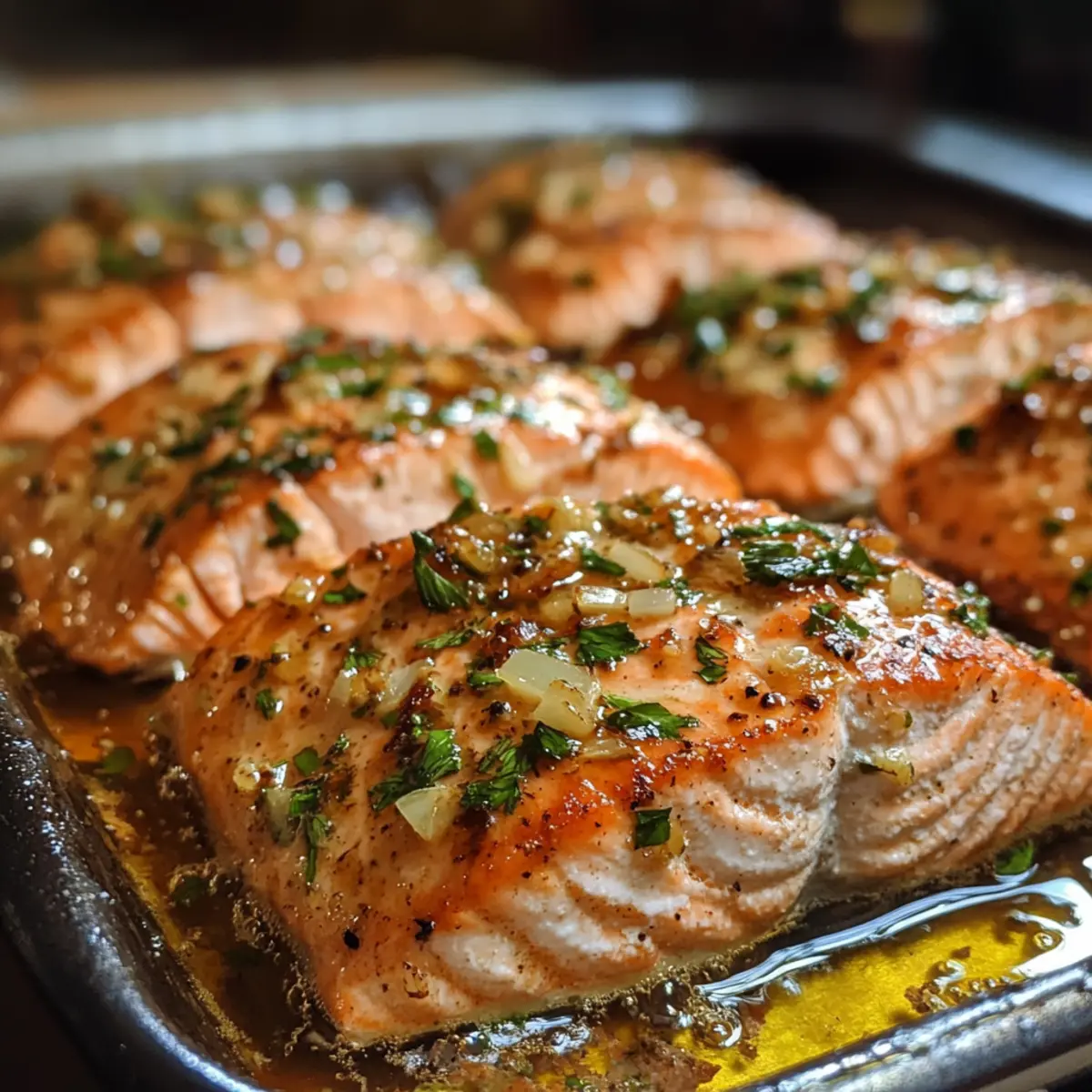 One Pan Garlic Salmon