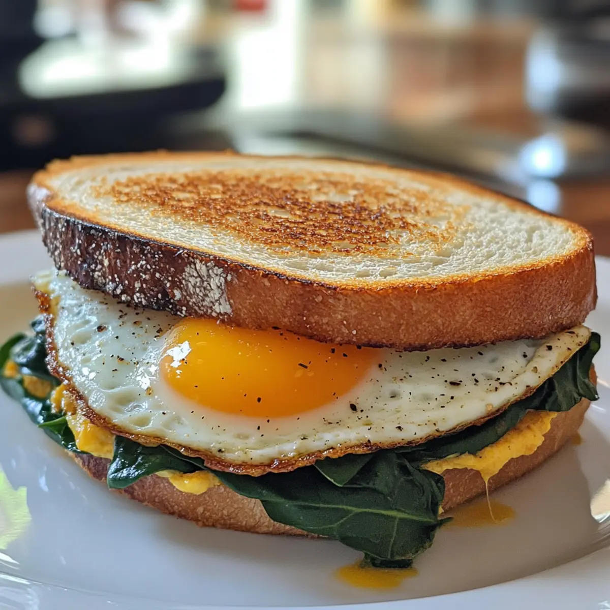 Easy Egg Spinach Breakfast Sandwich That Will Brighten Your Mornings