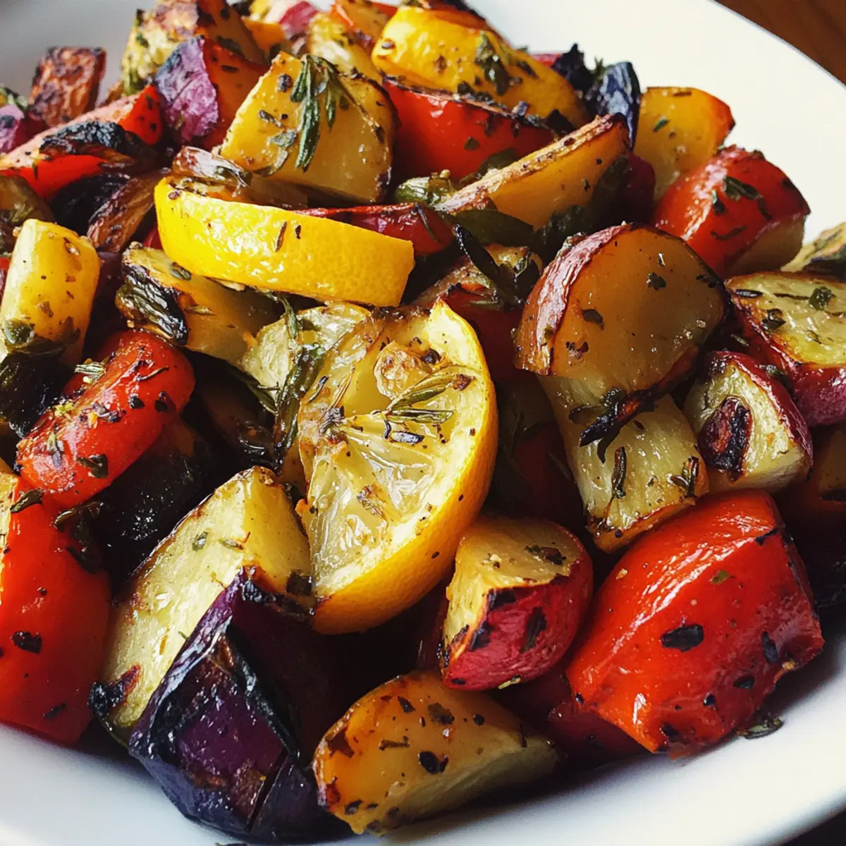 Lemon Roasted Mediterranean Vegetables