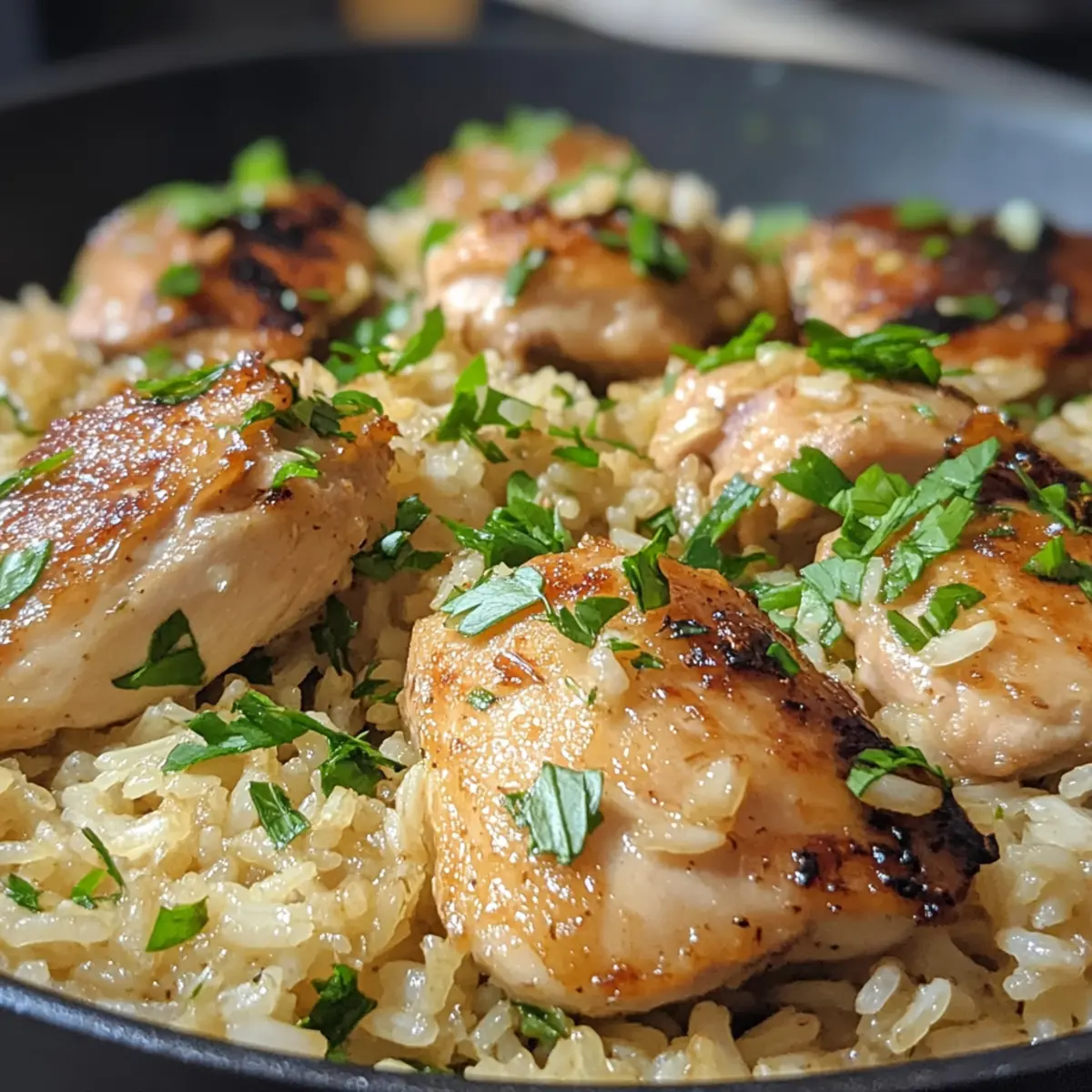 Easy One Pan Garlic Butter Chicken Rice You’ll Crave Tonight